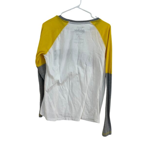 Harry Potter Hufflepuff Unisex Long Sleeve T-Shirt w/Crest Size Large Hogwarts - Picture 2 of 8